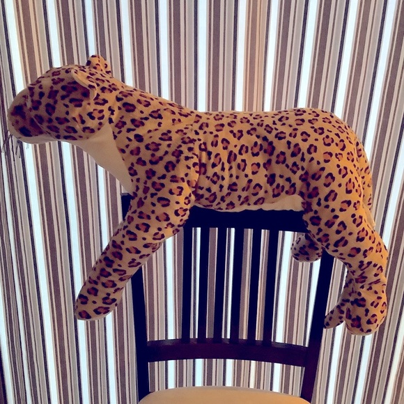 IKEA Morrhar Large Plush Leopard Jaguar 32 inch Big Cat Stuffed Animal Toy - Picture 1 of 16
